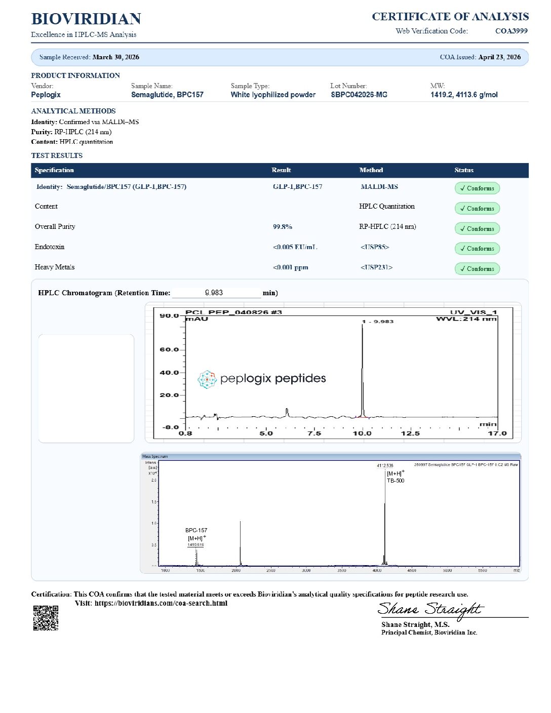 Sema (GLP-1) / BPC-157 – 30mg / 3.5mg