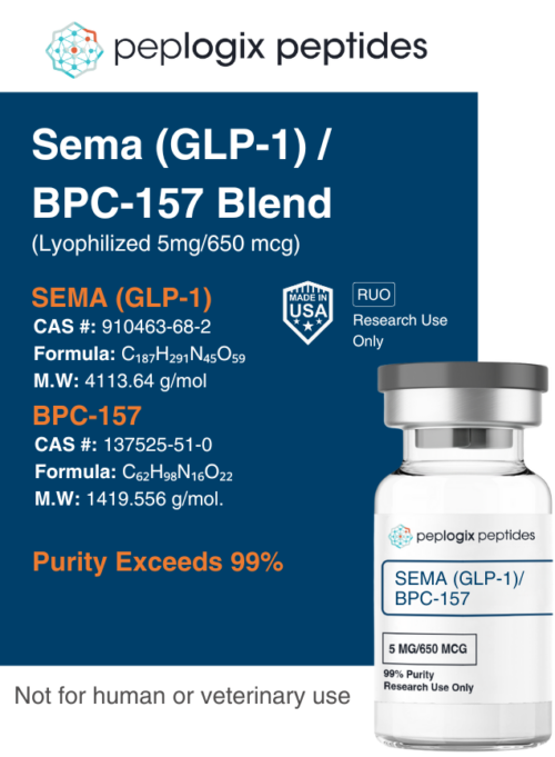 Sema (GLP-1) / BPC-157 – 5mg / 650mcg