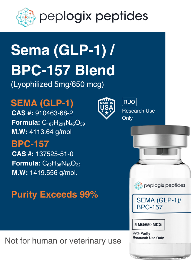 Sema (GLP-1) / BPC-157 – 5mg / 650mcg